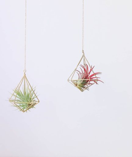 Pirinç Brass Diamond Himmeli Airplant Askısı