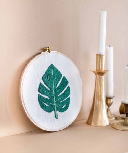 embroidery el nakışı monstera deliciosa