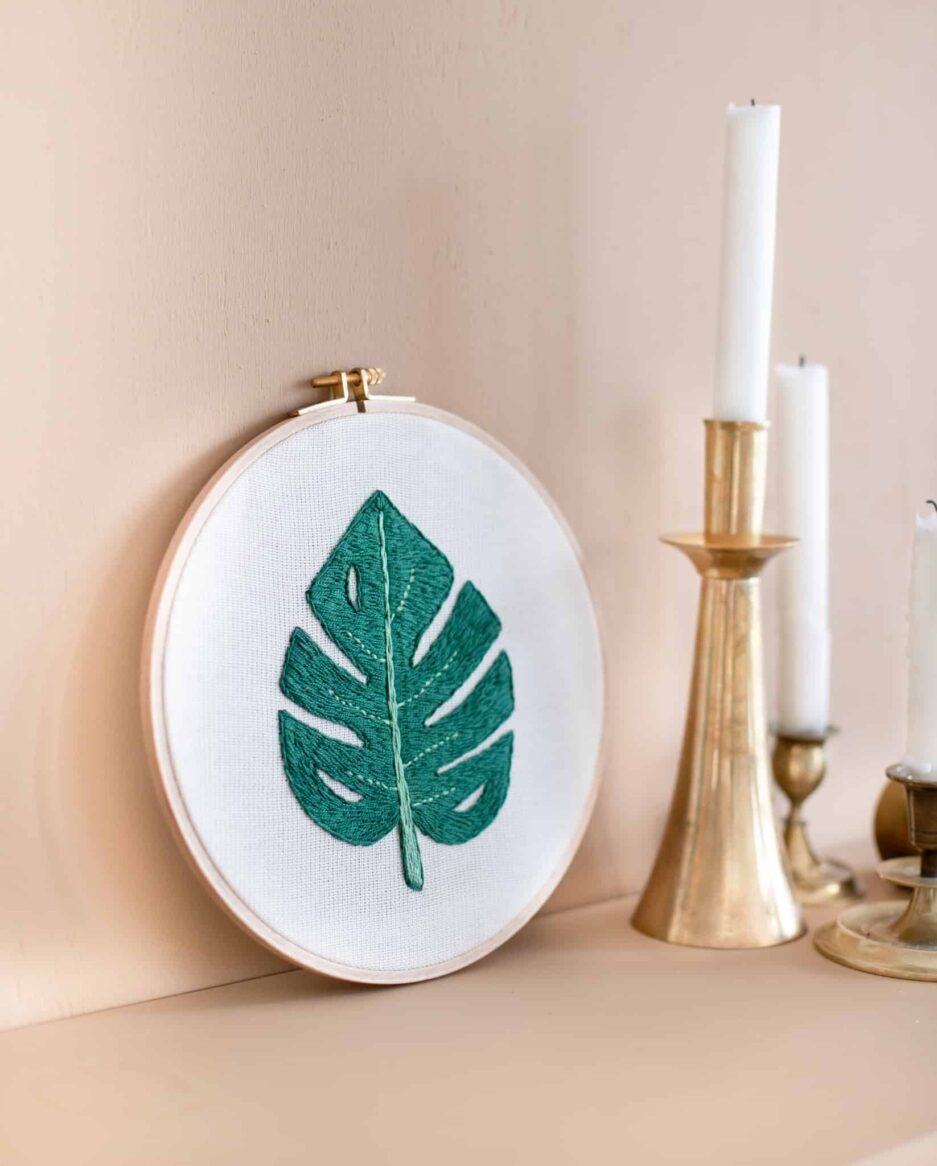 embroidery el nakışı monstera deliciosa