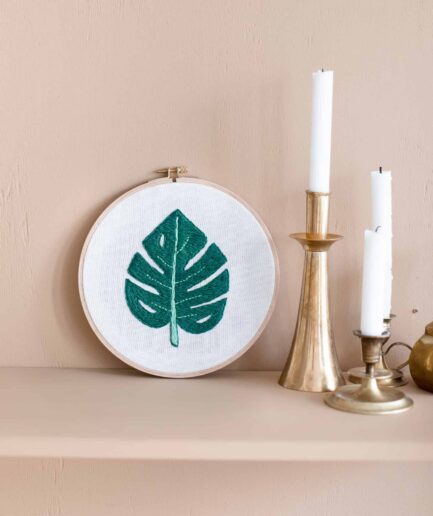 embroidery el nakışı monstera deliciosa