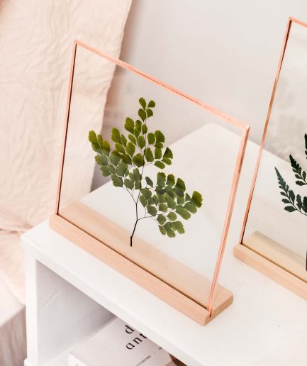 yeşil adiantum maiden hair fern copper çerçeve frame