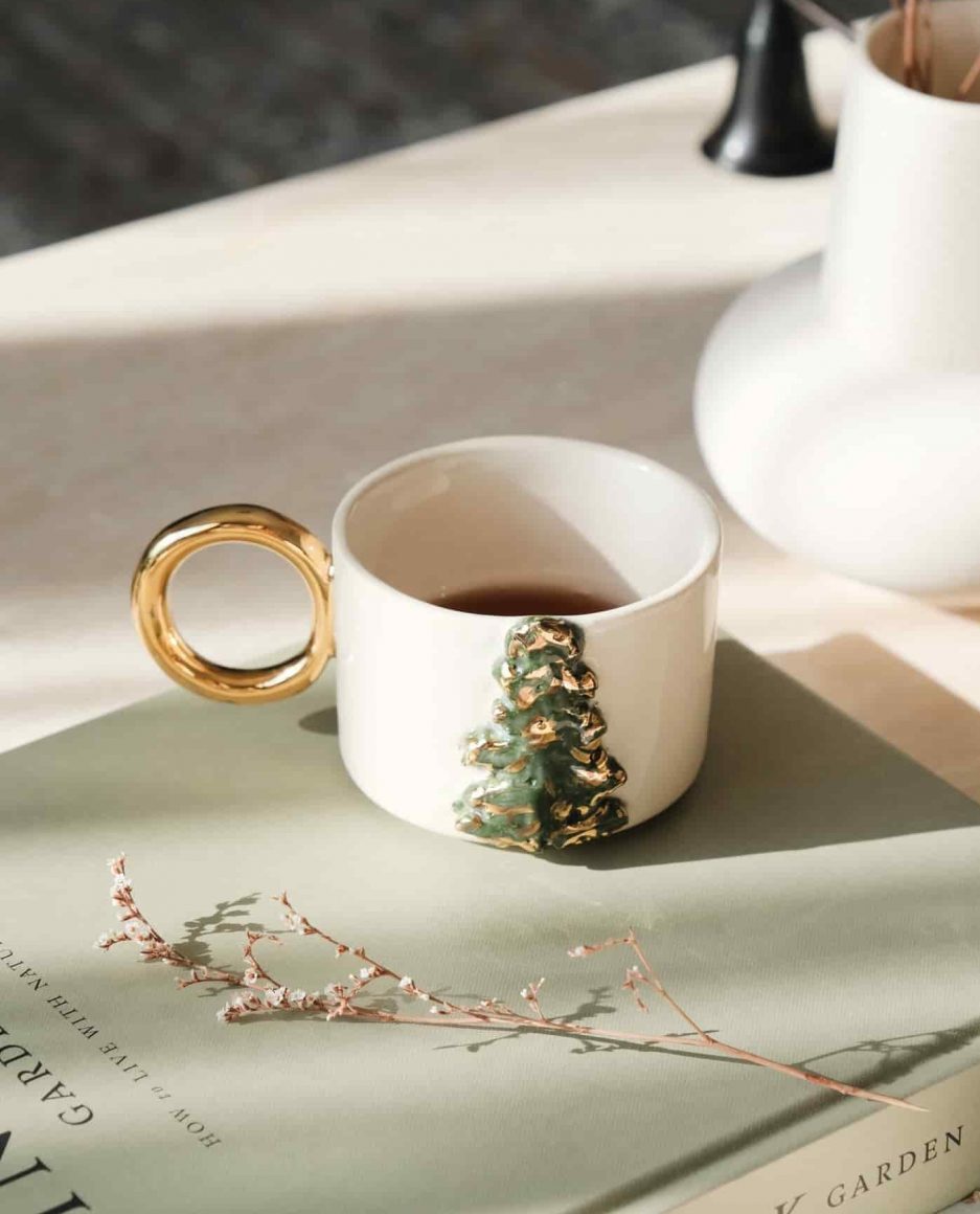 pinus kulplu seramik bardak ceramic