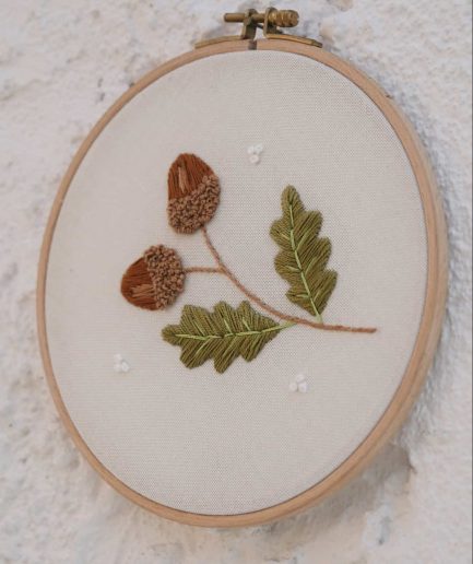 acorn embroidery Quercus ithaburensis meşe palamudu