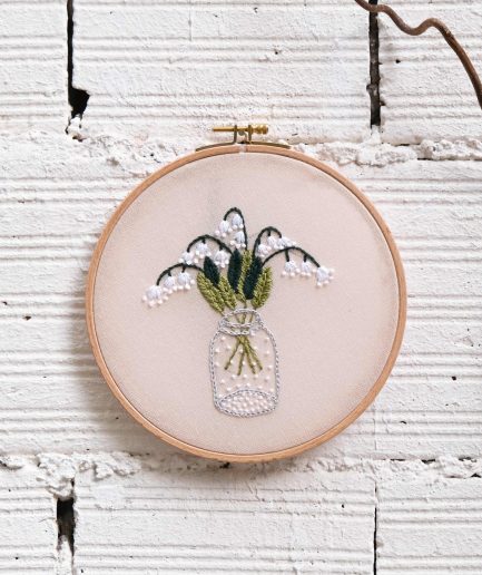 embroidery müge çiçeği nakış pano