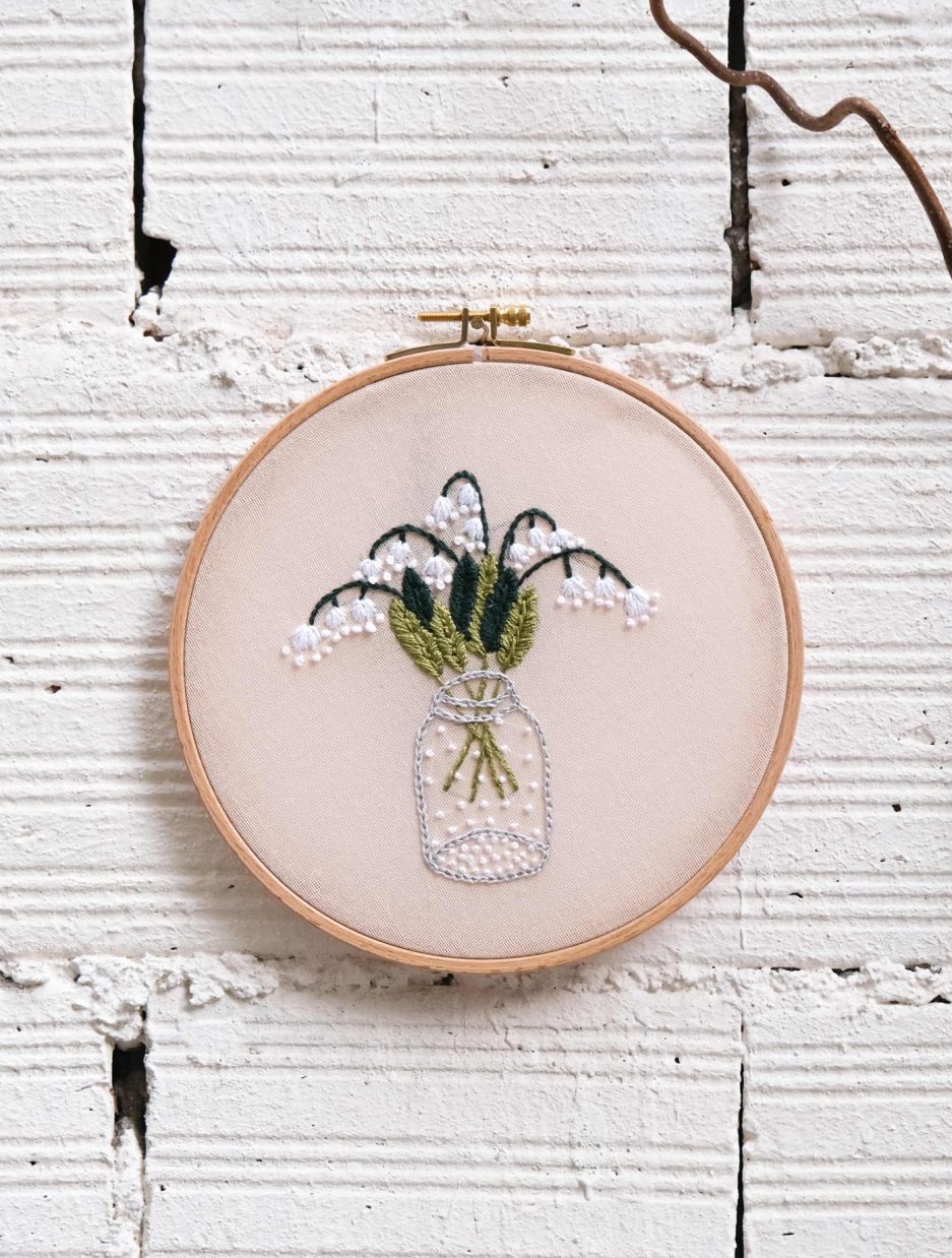 embroidery müge çiçeği nakış pano