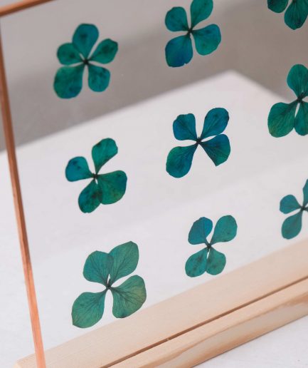 mavi ortanca bakır copper çerçeve frame detay